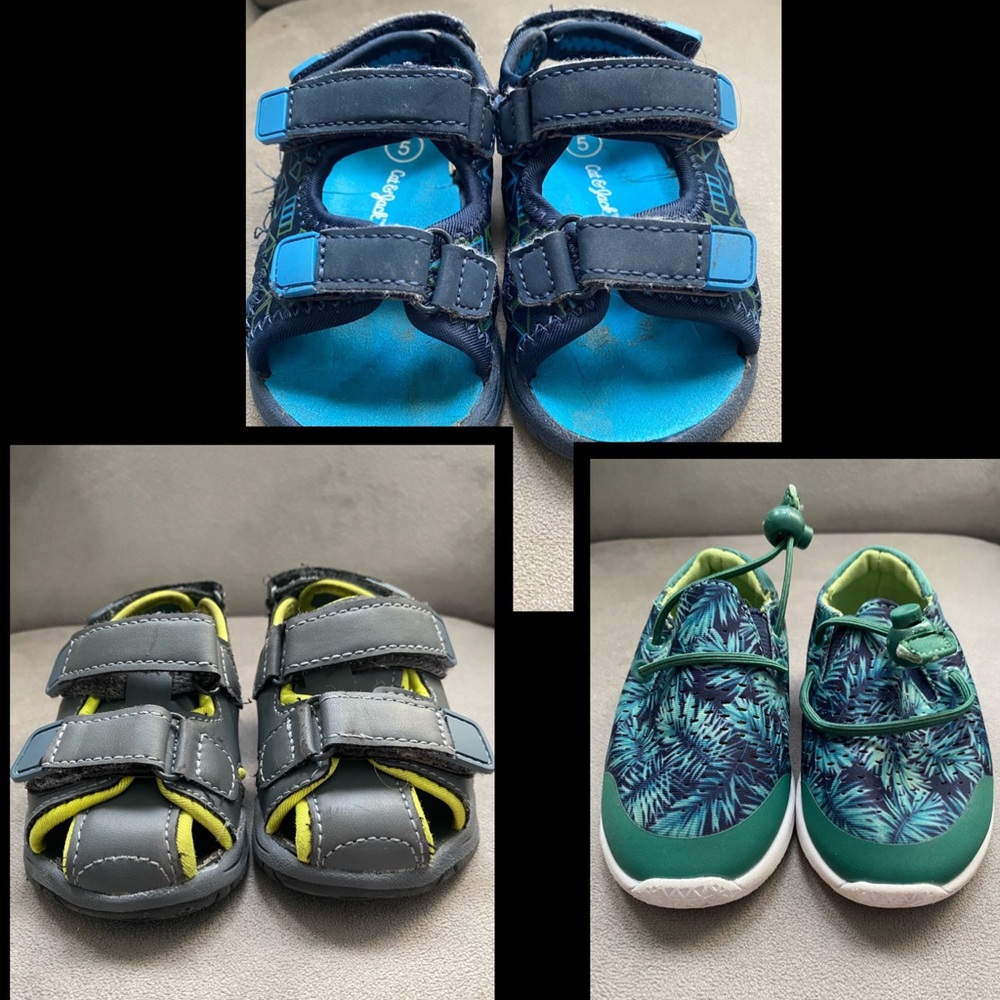 Cat & Jack Sandal Bundle- 3 pairs size 5